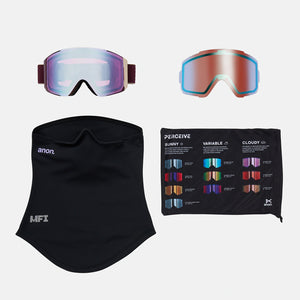 ANON Sync Goggle + MFI Facemask 2026 - Deep Cherry/Perceive Cloudy Pink