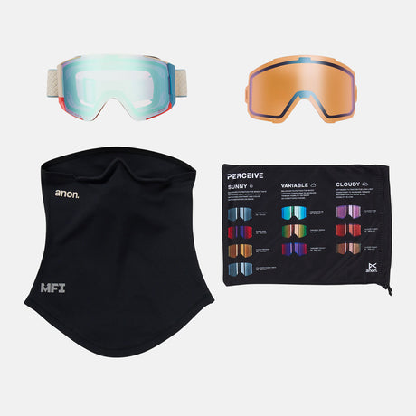 ANON Sync Goggle + MFI Facemask 2026 - Oat/Perceive Variable Blue