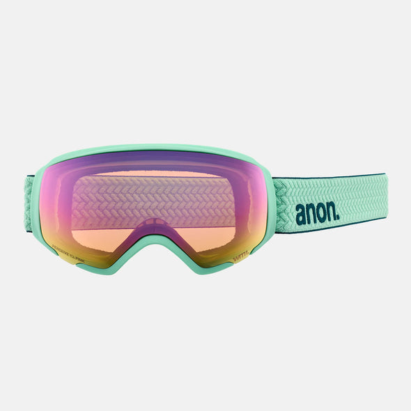 ANON WM1 Low Bridge Fit Goggle + MFI Facemask 2025 - Powder Mint/Perceive Variable Green