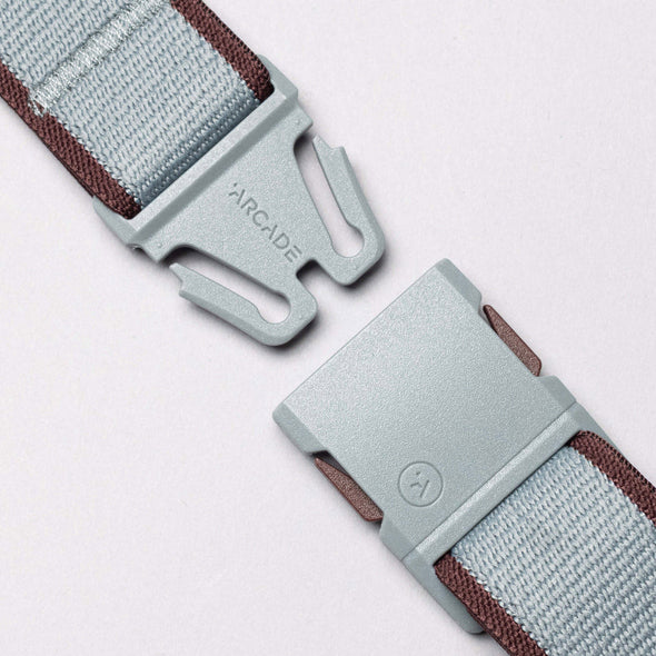 ARCADE Carto Slim Belt - Cloud/Burgundy