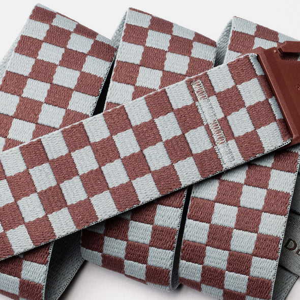 ARCADE Check Belt - Cloud/Burgundy