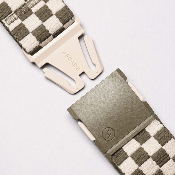 ARCADE Check Belt - Crocodile/Khaki