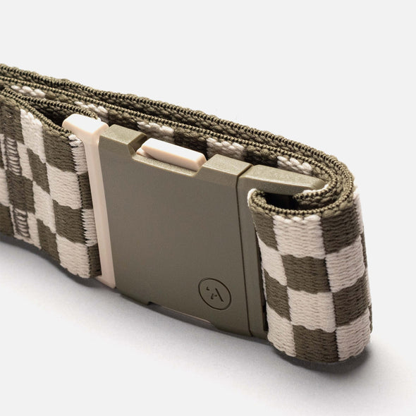 ARCADE Check Belt - Crocodile/Khaki
