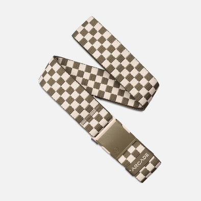 ARCADE Check Belt - Crocodile/Khaki