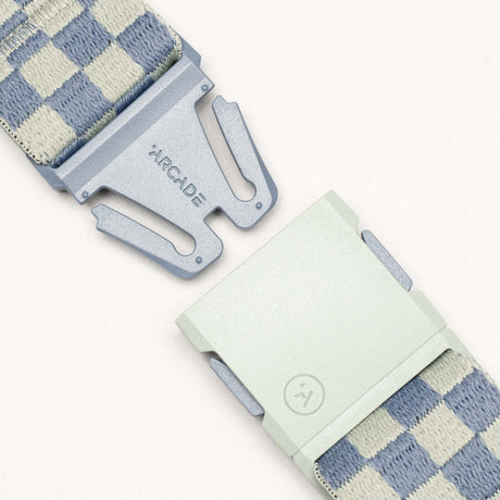 ARCADE Check Belt - Sky/Sage