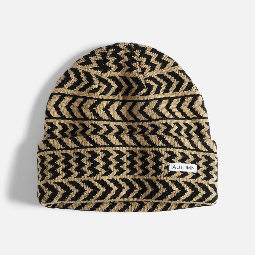 AUTUMN Chevron Beanie - Chinchilla