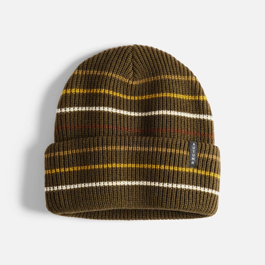 AUTUMN Multi Stripe Beanie - Army