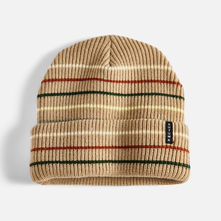 AUTUMN Multi Stripe Beanie - Khaki