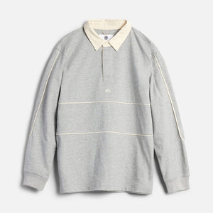 AUTUMN Piping Rugby Jersey - Heather Grey