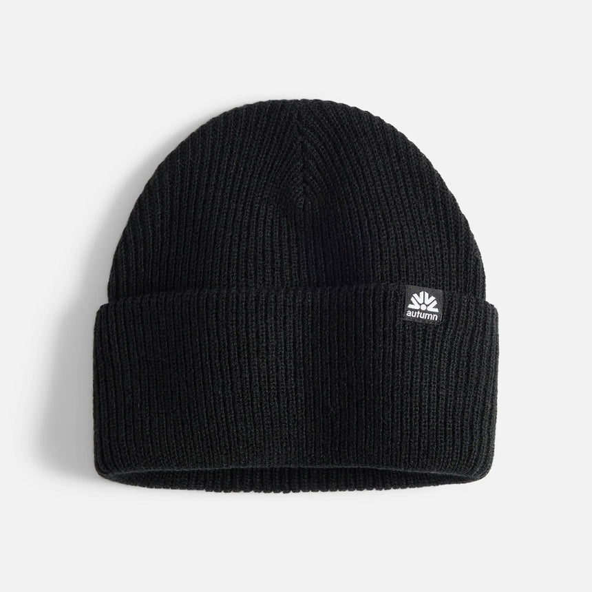 AUTUMN Simple Solid Beanie - Black