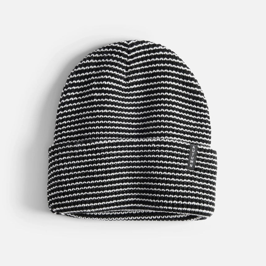 AUTUMN Stripe Beanie - Black