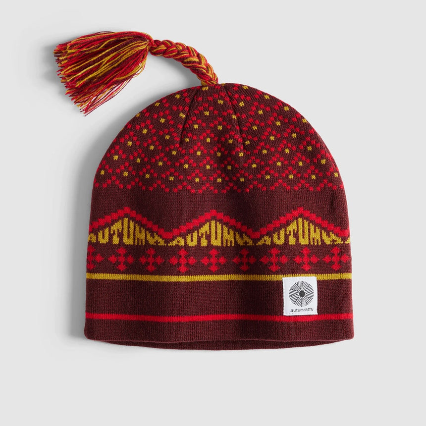 AUTUMN Tassle Beanie - Burgundy