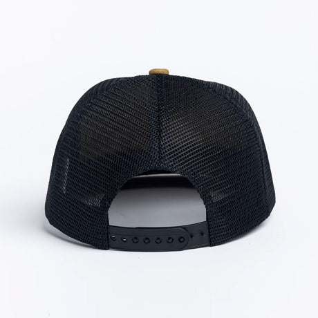 AUTUMN Twill 6 Panel Trucker Cap - Brown