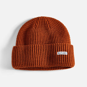 AUTUMN Waffle Beanie - Rust
