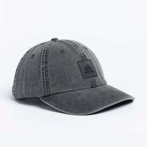 AUTUMN Washed 6 Panel Strapback Cap - Black
