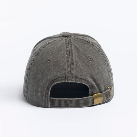 AUTUMN Washed 6 Panel Strapback Cap - Brown
