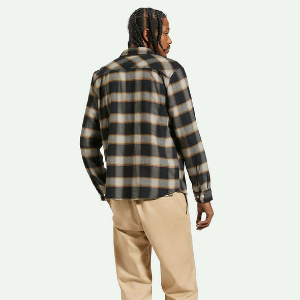 BRIXTON 20th Anniversary Bowery Flannel - Black/Cream