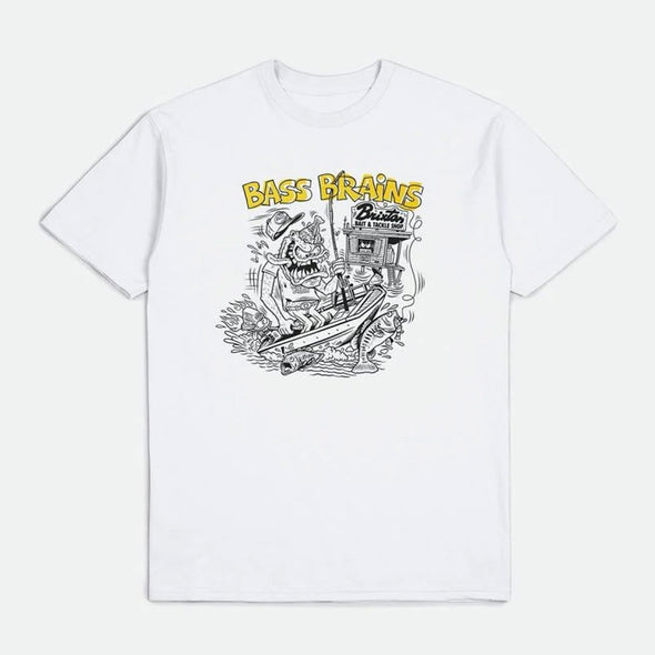 BRIXTON Bass Brains Monster Tee - White