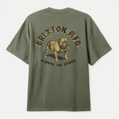 BRIXTON Bauer Heavyweight Relaxed Tee - Olive Surplus Classic Wash