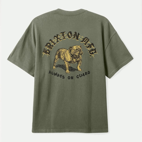 BRIXTON Bauer Heavyweight Relaxed Tee - Olive Surplus Classic Wash