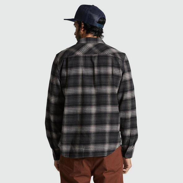 BRIXTON Bowery Lightweight Ultra Soft Flannel - Charcoal/Black