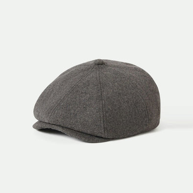 BRIXTON Brood Flannel Snap Cap - Dark Heather Grey/Washed Navy
