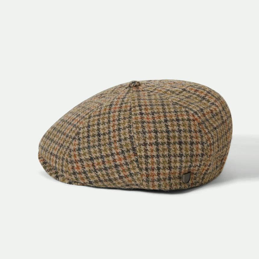 BRIXTON Brood Snap Cap - Oatmeal/Charcoal Houndstooth