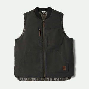 BRIXTON Builders Abraham Reversible Vest - Bark Camo
