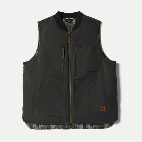 BRIXTON Builders Abraham Reversible Vest - Bark Camo