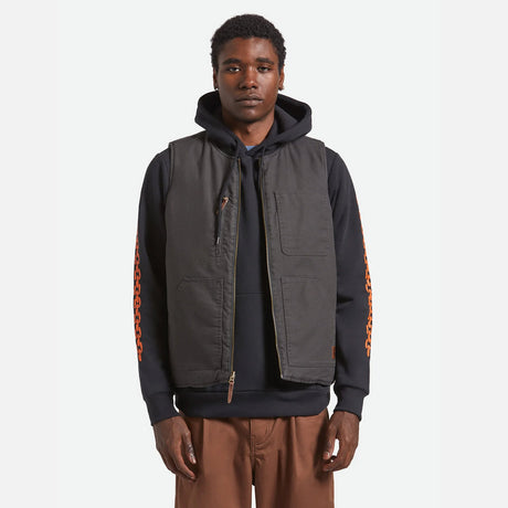 BRIXTON Builders Abraham Reversible Vest - Bark Camo