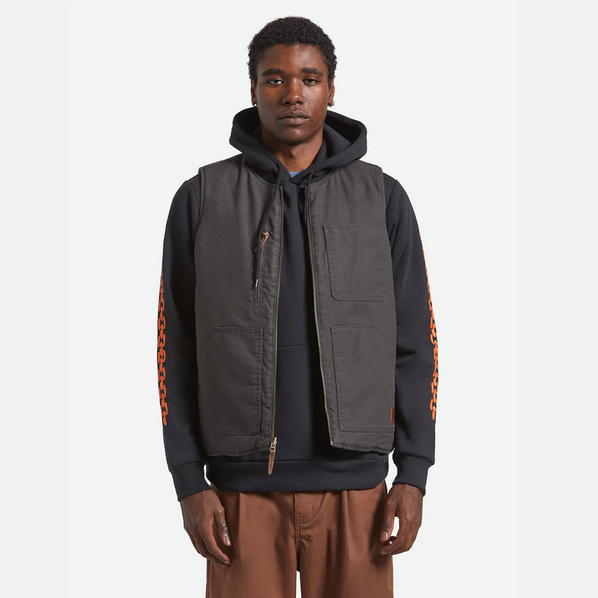 BRIXTON Builders Abraham Reversible Vest - Bark Camo