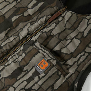 BRIXTON Builders Abraham Reversible Vest - Bark Camo