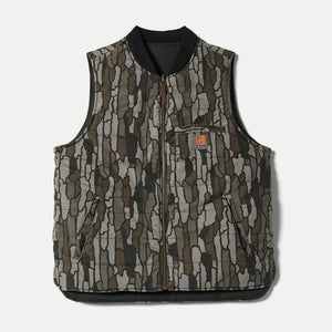 BRIXTON Builders Abraham Reversible Vest - Bark Camo