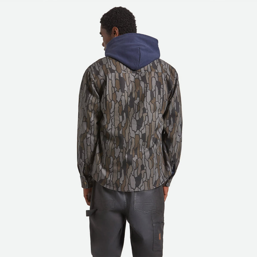 BRIXTON Builders Stretch Overshirt - Bark Camo