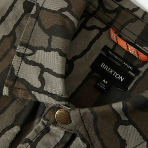 BRIXTON Builders Stretch Overshirt - Bark Camo
