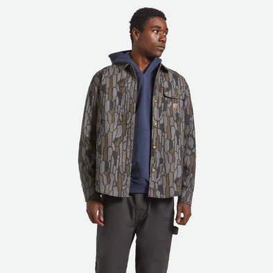 BRIXTON Builders Stretch Overshirt - Bark Camo