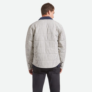 BRIXTON Cass Jacket - Whitecap/Mood Indigo Hickory Stripe