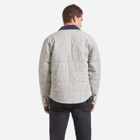 BRIXTON Cass Jacket - Whitecap/Mood Indigo Hickory Stripe