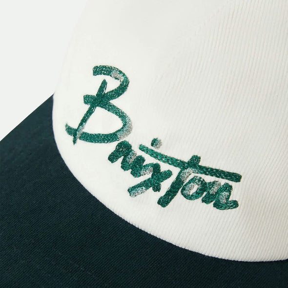 BRIXTON Corduroy MP Snapback Cap - Night Sage/Whitecap