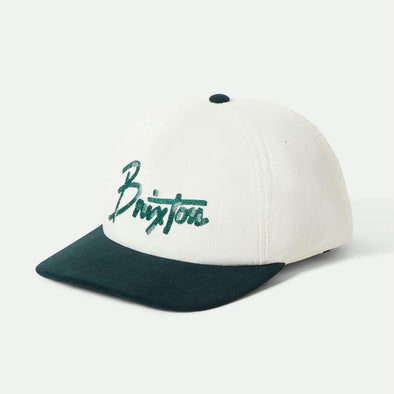 BRIXTON Corduroy MP Snapback Cap - Night Sage/Whitecap
