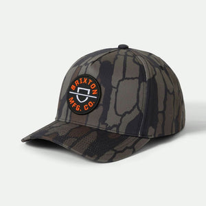 BRIXTON Crest C MP Snapback Cap - Bark Camo