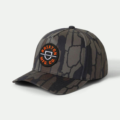 BRIXTON Crest C MP Snapback Cap - Bark Camo