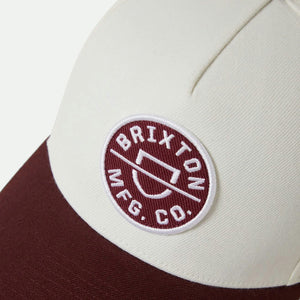 BRIXTON Crest C MP Snapback - Port/Off White