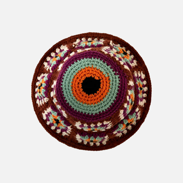 BRIXTON Crochet Knit Bucket Hat - Multi Color