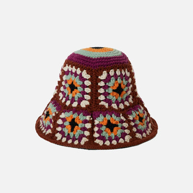 BRIXTON Crochet Knit Bucket Hat - Multi Color