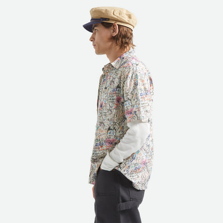 BRIXTON Cru Print Short Sleeve Shirt - Grafitti