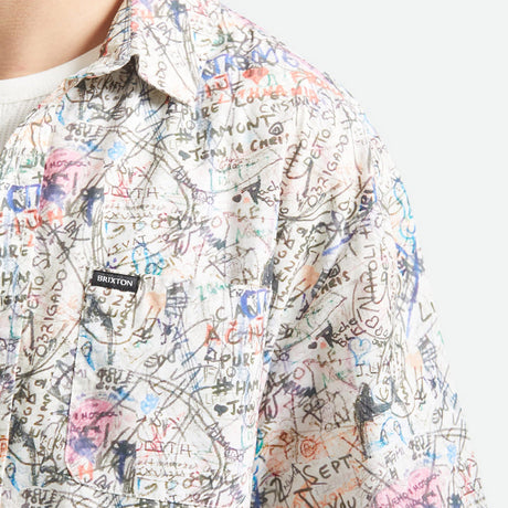 BRIXTON Cru Print Short Sleeve Shirt - Grafitti
