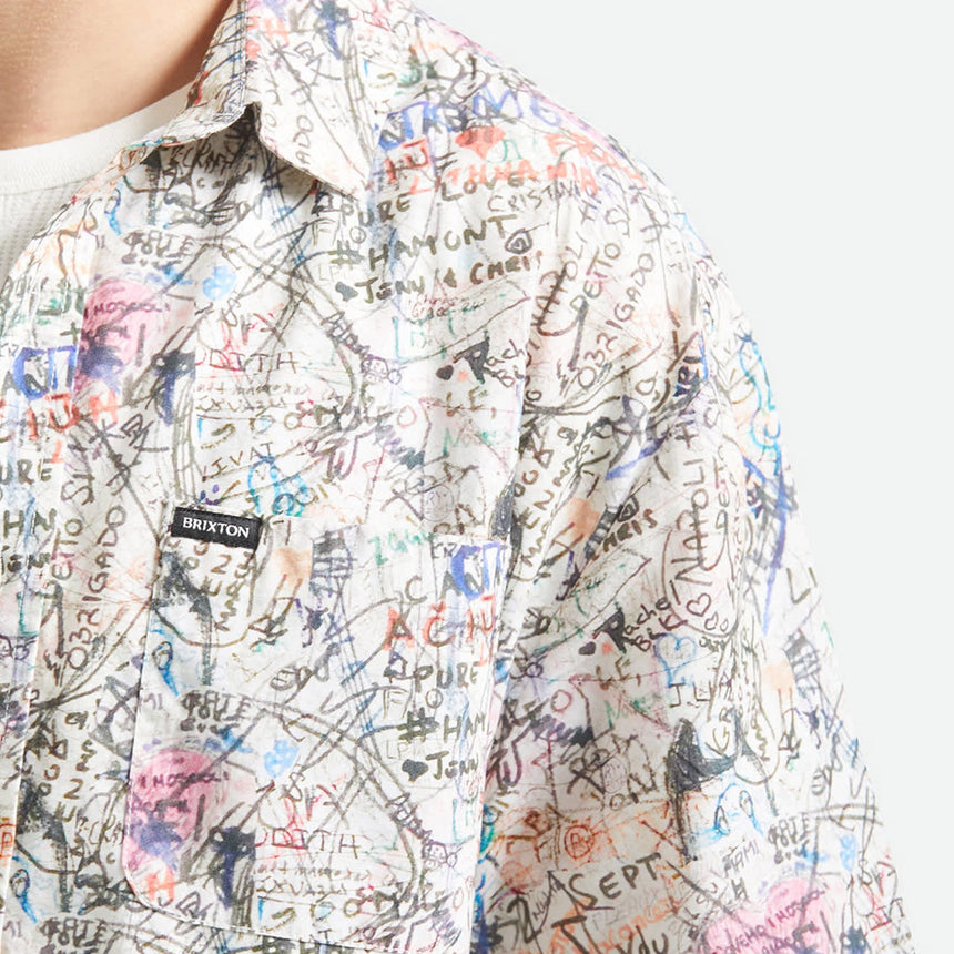 BRIXTON Cru Print Short Sleeve Shirt - Grafitti