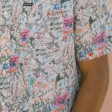 BRIXTON Cru Print Short Sleeve Shirt - Grafitti