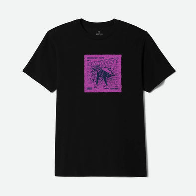 BRIXTON Cuts Heavyweight Relaxed Tee - Black Classic Wash